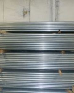 TUBE,ZINC FLO COAT,2"OD X122" .043/.052 WALL, 18 GUAGE